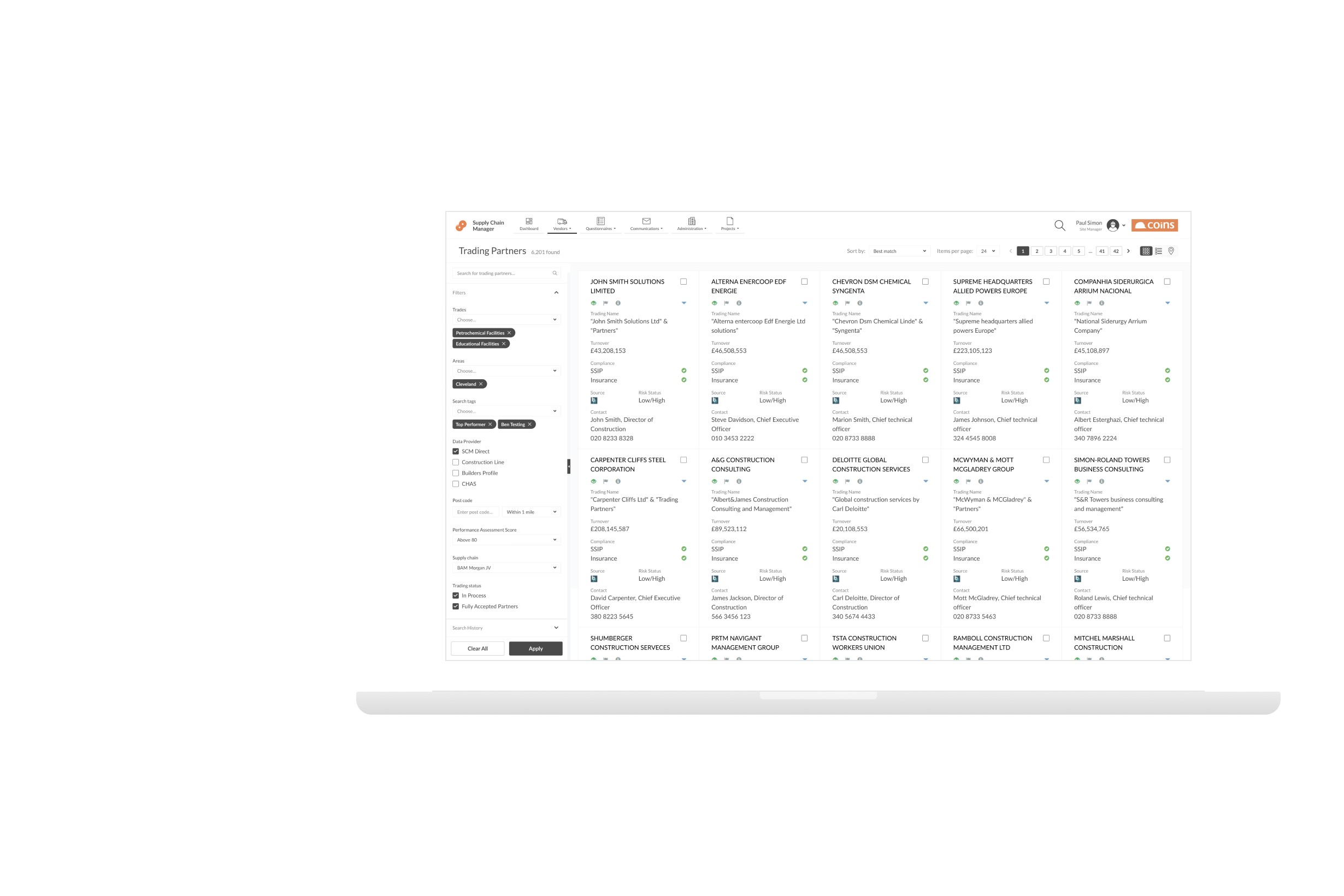 Coins Construction Cloud – Supply Chain Manager